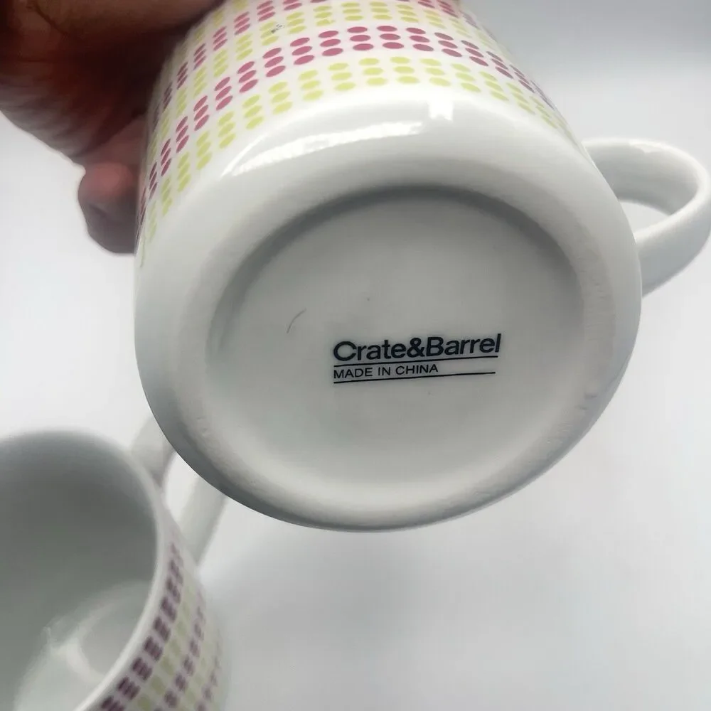 Crate & Barrel Mugs - Set Of 2